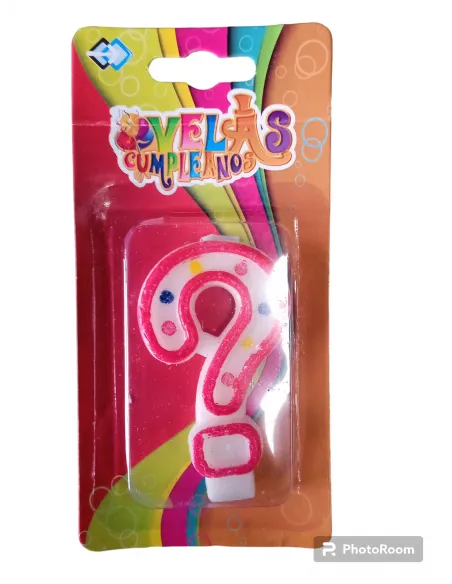 VELA CUMPLEAÑOS NUMERICA  ROJO EP81420565
