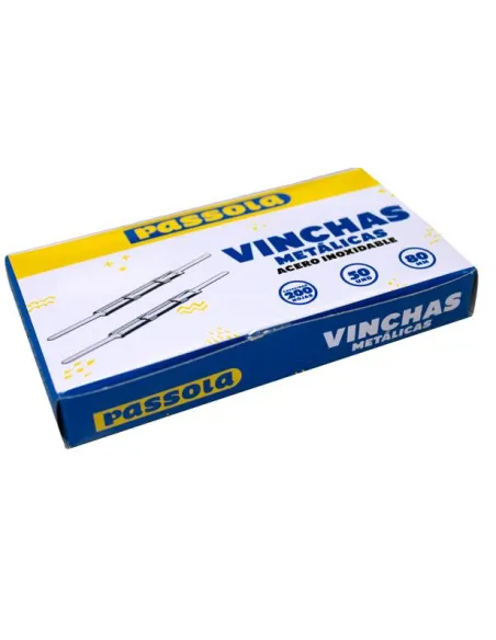 VINCHA PASSOLA METALICA INOXIDABLE CAJA X 50 UNDS