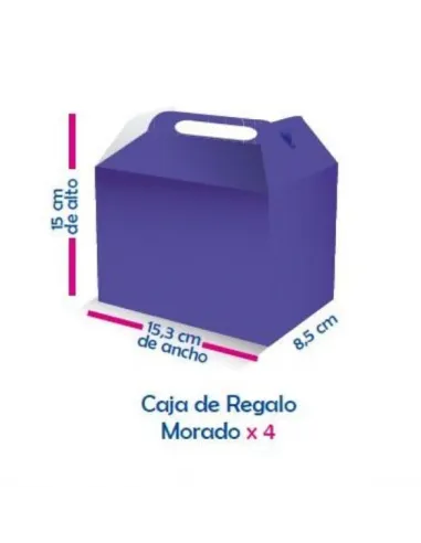 CAJA P/SORPRESA MORADO X12
