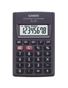 CALC. CASIO BOLSILLO HL-4A 8 DIGITOS
