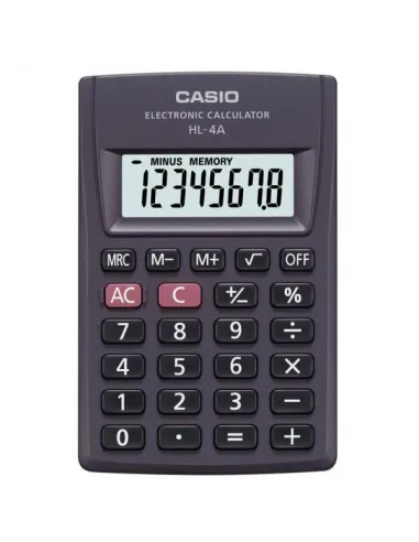 CALC. CASIO BOLSILLO HL-4A 8 DIGITOS