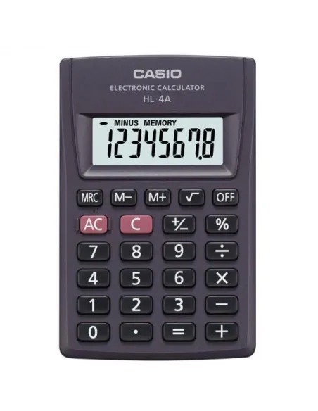 CALC. CASIO BOLSILLO HL-4A 8 DIGITOS