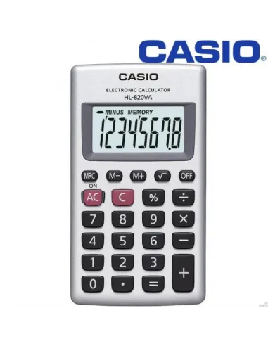 CALC. CASIO BOLSILLO HL-820VA 8 DIGITOS
