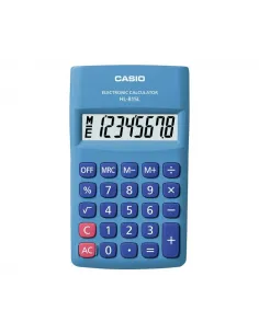 CALC. CASIO BOLSILLO HL-815 L 8 DIGITOS AZUL