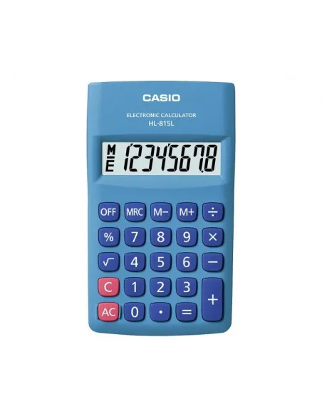 CALC. CASIO BOLSILLO HL-815 L 8 DIGITOS AZUL
