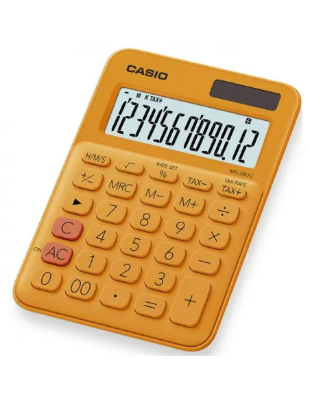 CALC. CASIO MESA MS-20UC-RG 12 DIGITOS NARANJA