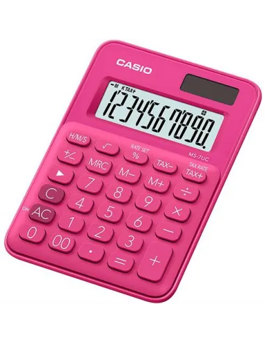 CALC. CASIO MESA MS-7UC-RD 10 DIG FUCSIA