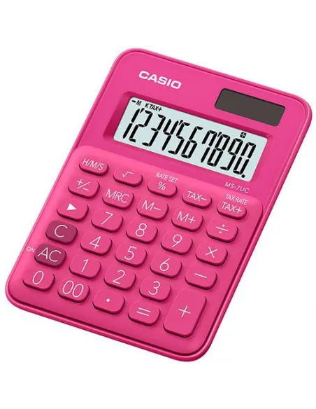 CALC. CASIO MESA MS-7UC-RD 10 DIG FUCSIA