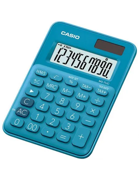 CALC. CASIO MESA MS-7UC-BU 10 DIG TURQUESA
