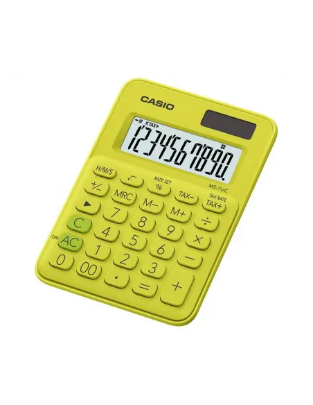 CALC. CASIO MESA MS-7UC-YG 10 DIG VERDE