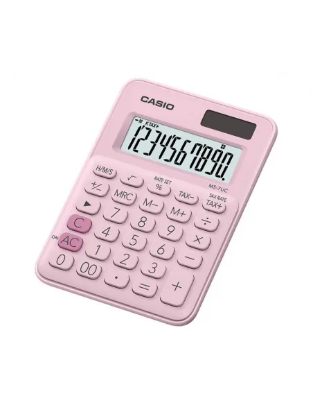 CALC. CASIO MESA MS-7UC-PK 10 DIG ROSADO