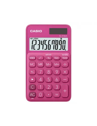 CALC. CASIO MESA SL-310UC-RD 10 DIG FUCSIA