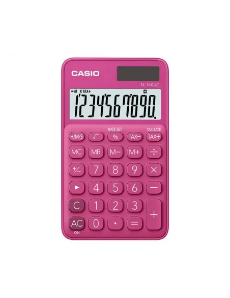 CALC. CASIO MESA SL-310UC-RD 10 DIG FUCSIA