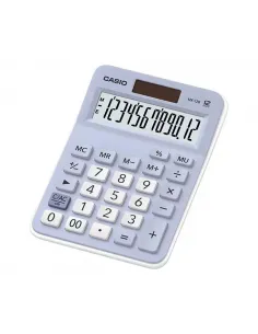 CALC. CASIO MESA MX-12B-LB 12 DIGITOS MORADO/CELESTE PASTEL