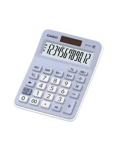 CALC. CASIO MESA MX-12B-LB 12 DIGITOS MORADO/CELESTE PASTEL