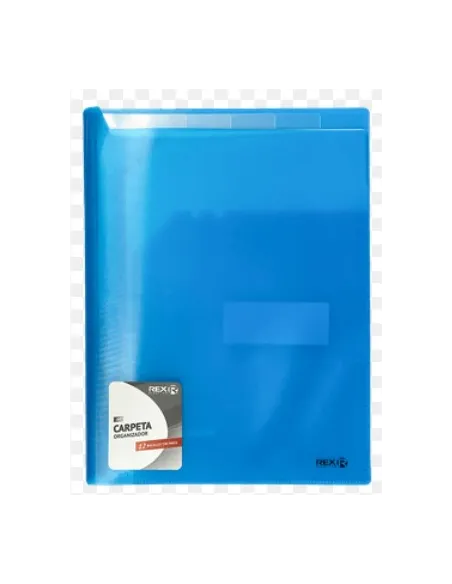 CARPETA CATALOGO REX A4 AZUL 10 PROTECTORES HOJAS U.