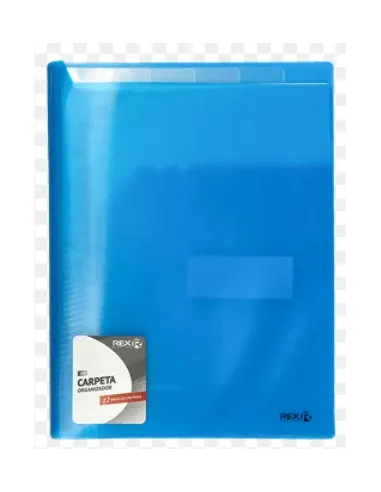 CARPETA CATALOGO REX A4 AZUL 20 PROTECTORES HOJAS U.